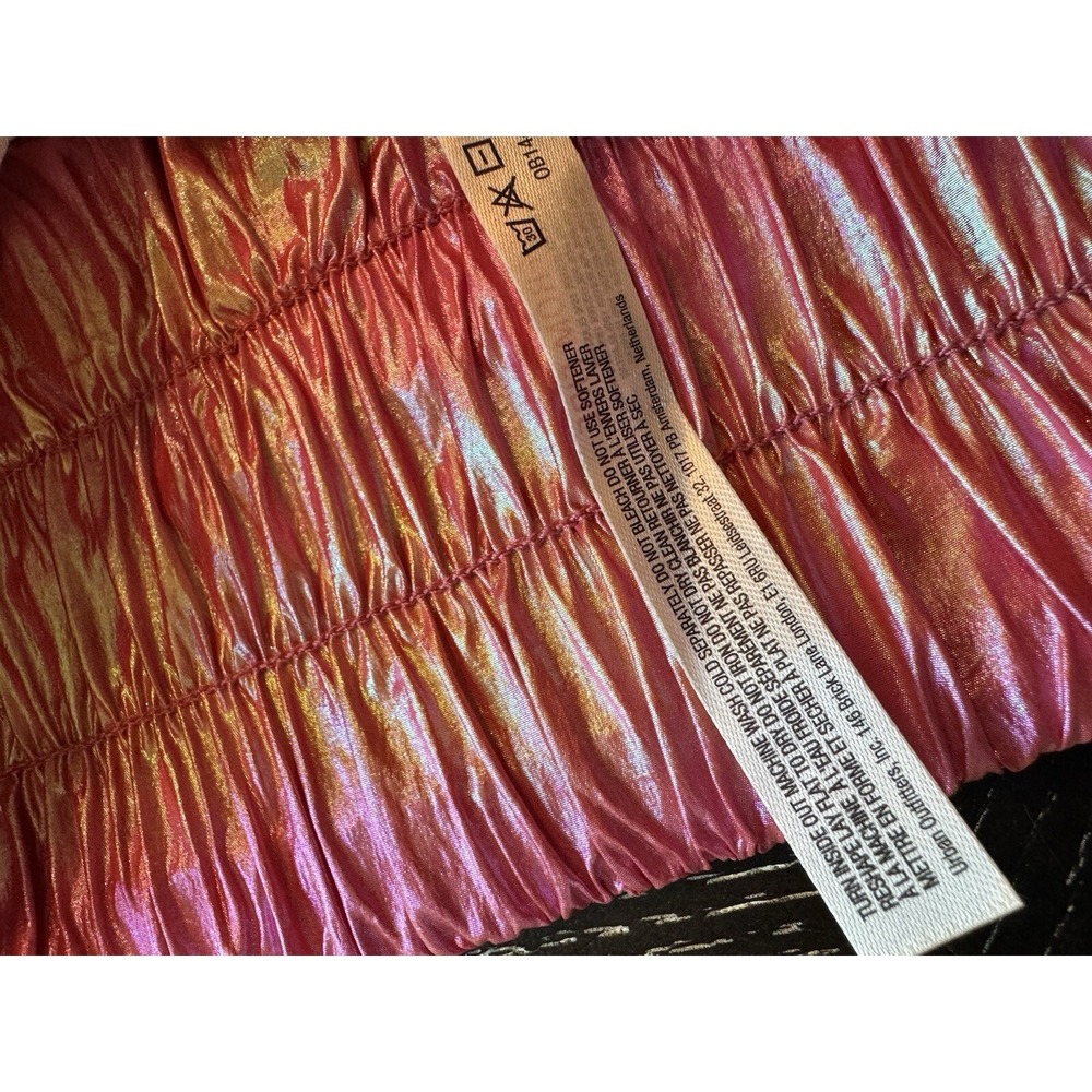 Free People Iridescent Pink Gold Athletic Shorts - Picture 8 of 9